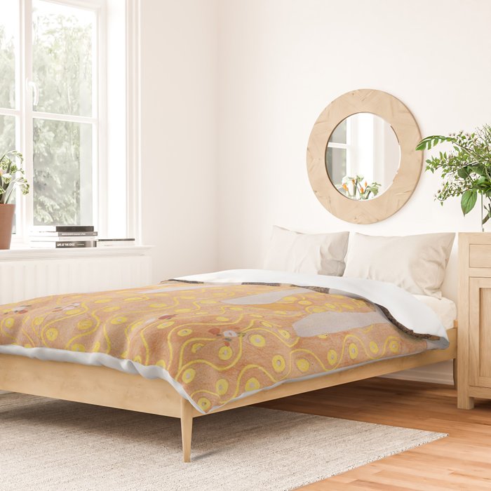 Gustav Klimt - Choir of Angels (Chor Der Paradiesengel) Duvet Cover Gallery Image 2