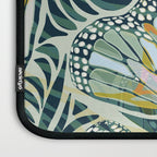 Abstract Retro Boho Butterfly Zebra Pattern - teal green Laptop Sleeve Gallery Image 3
