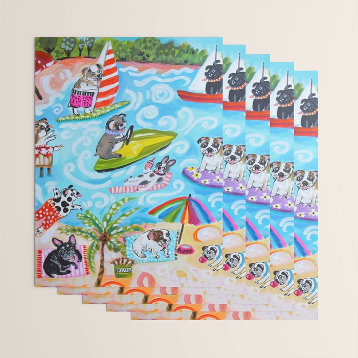 Dogs at the Beach Wrapping Paper Gallery Image 3