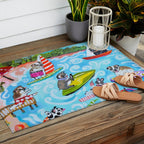 Dogs at the Beach Outdoor Rug Gallery Image 2