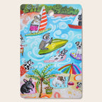 Dogs at the Beach Cutting Board Gallery Image 1