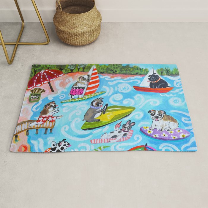Dogs at the Beach Rug Gallery Image 1