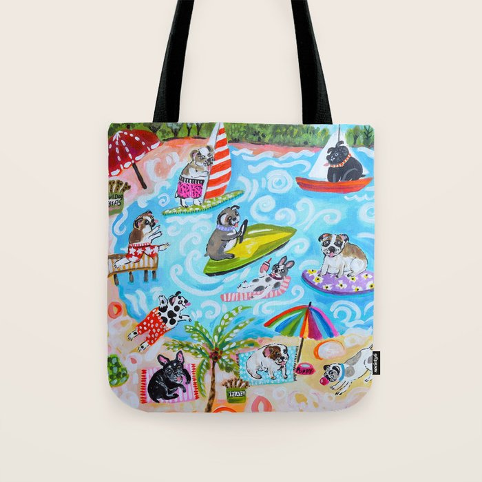 Dogs at the Beach Tote Bag Gallery Image 1