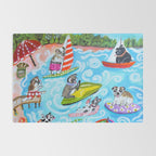 Dogs at the Beach Rug Gallery Image 2