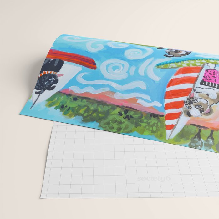 Dogs at the Beach Wrapping Paper Gallery Image 2