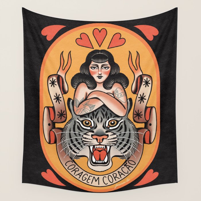 Coragem Coracao (Courage Heart) Wall Tapestry Gallery Image 4
