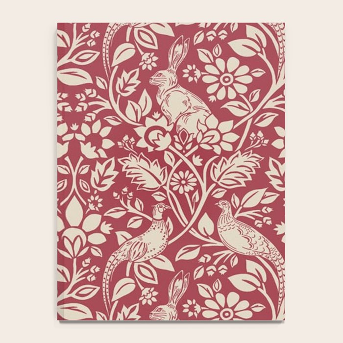 William Morris Merton Brer Rabbit Madder Red Pattern Notebook Gallery Image 4