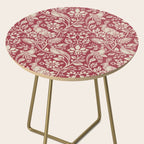 William Morris Merton Brer Rabbit Madder Red Pattern Side Table Gallery Image 2