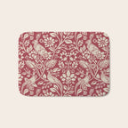 William Morris Merton Brer Rabbit Madder Red Pattern Bath Mat Gallery Image 1