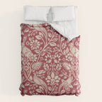 William Morris Merton Brer Rabbit Madder Red Pattern Duvet Cover Gallery Image 6