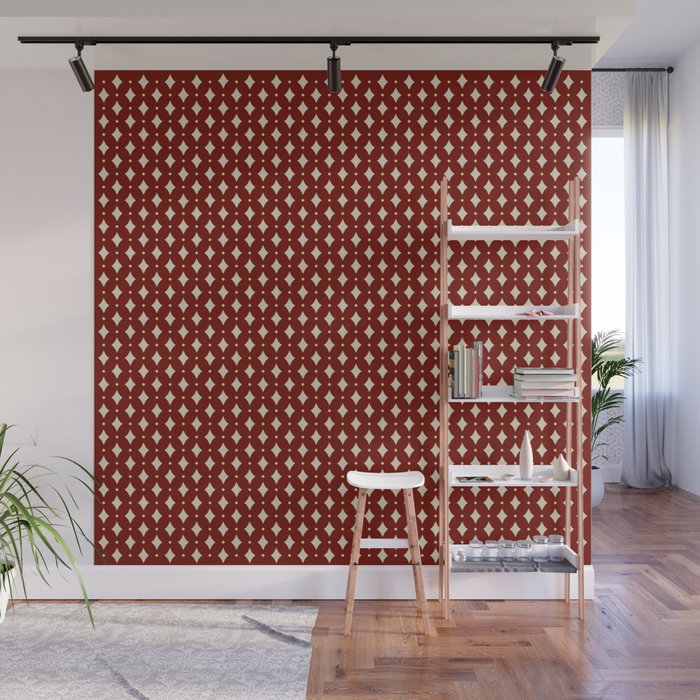 Vintage Stars VII Ruby Red Wall Mural Gallery Image 1