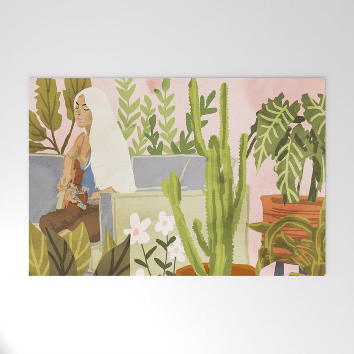 Playing For My Plants Welcome Mat Gallery Image 1