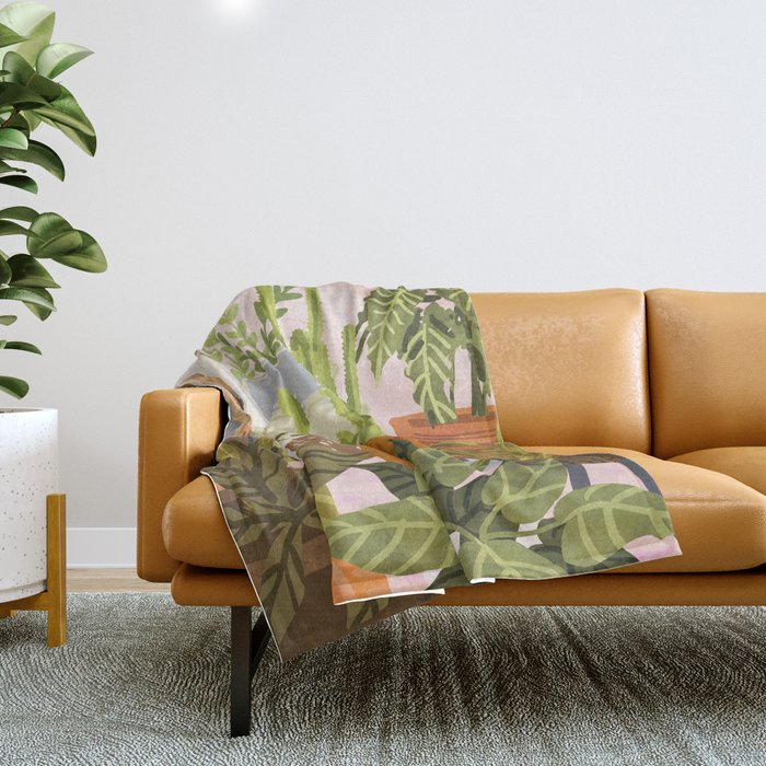 Playing For My Plants Throw Blanket Gallery Image 1