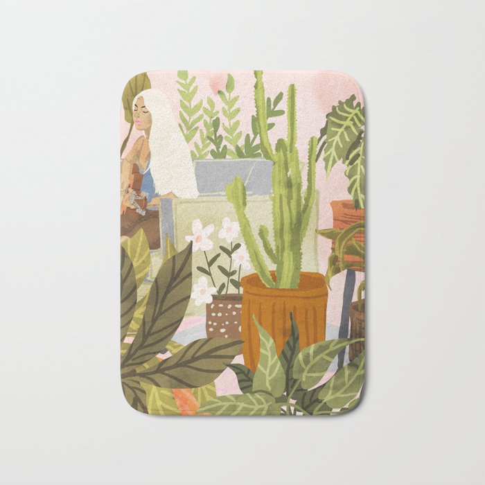 Playing For My Plants Bath Mat Gallery Image 1