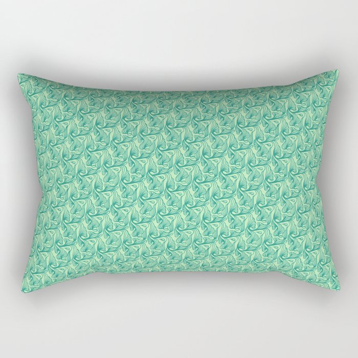 AT Pattern 3 Green Rectangular Pillow Gallery Image 2