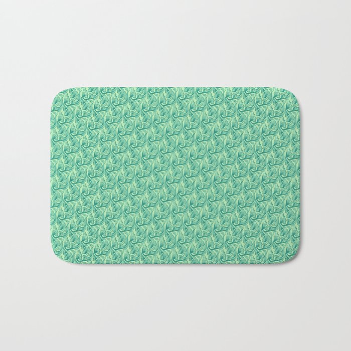 AT Pattern 3 Green Bath Mat Gallery Image 1