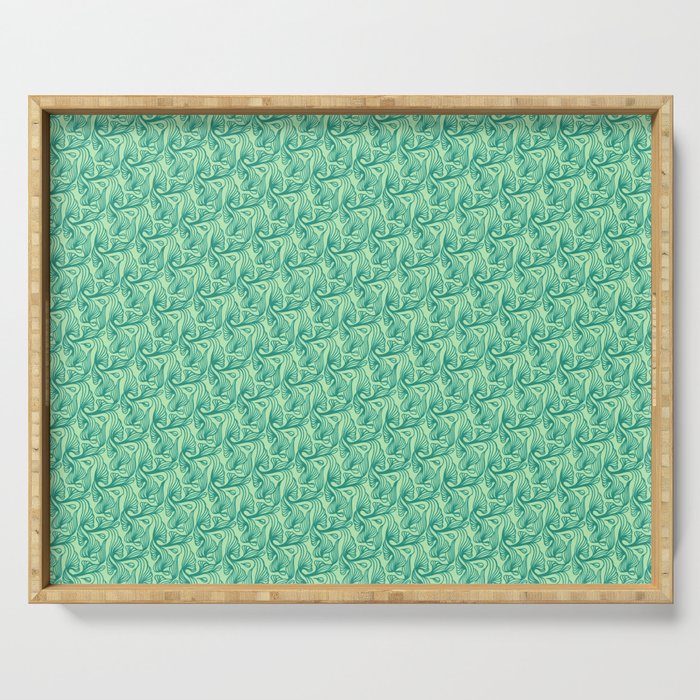 AT Pattern 3 Green Serving Tray Gallery Image 1