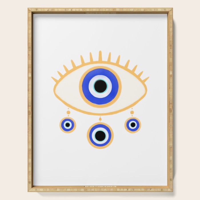 Evil Eye Amulet Charm Serving Tray Gallery Image 1