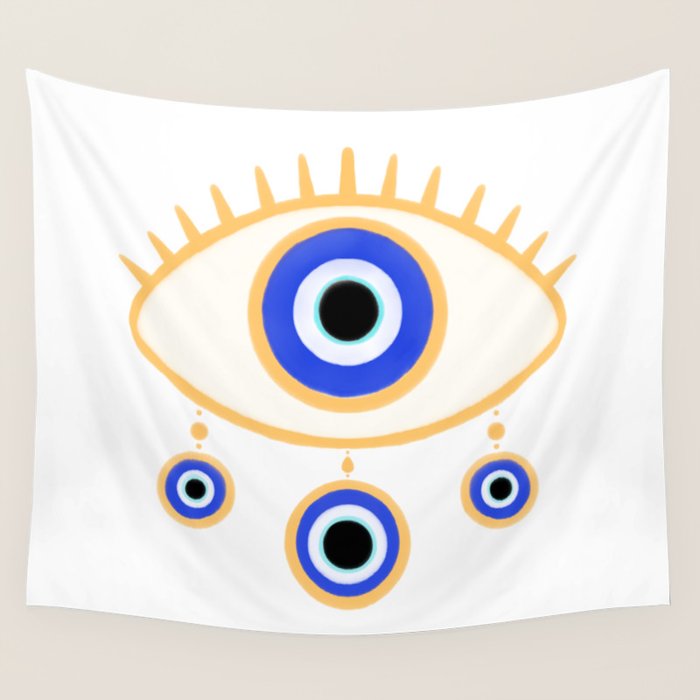 Evil Eye Amulet Charm Wall Tapestry Gallery Image 4