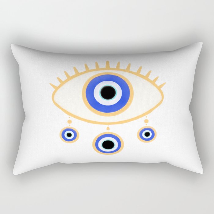 Evil Eye Amulet Charm Rectangular Pillow Gallery Image 1
