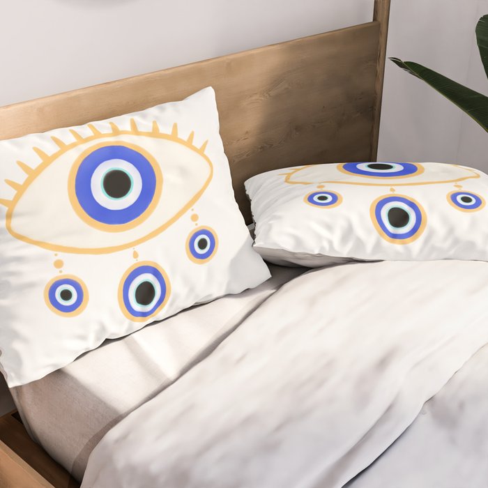 Evil Eye Amulet Charm Pillow Sham Gallery Image 2