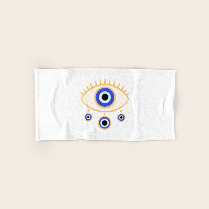 Evil Eye Amulet Charm Bath Towel Gallery Image 1