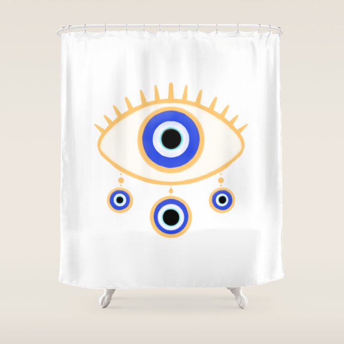 Evil Eye Amulet Charm Shower Curtain Gallery Image 1