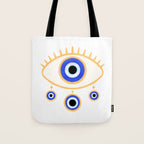 Evil Eye Amulet Charm Tote Bag Gallery Image 1