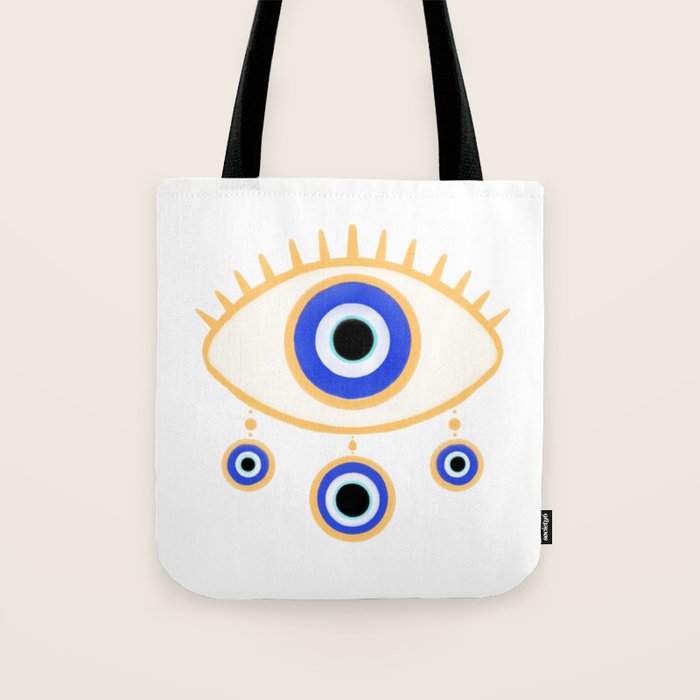 Evil Eye Amulet Charm Tote Bag Gallery Image 1