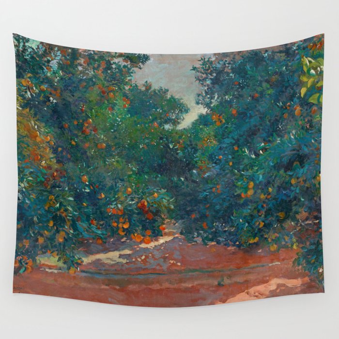 Orange Trees In Alcira byJoaquín Sorolla, 1904 Wall Tapestry Gallery Image 4