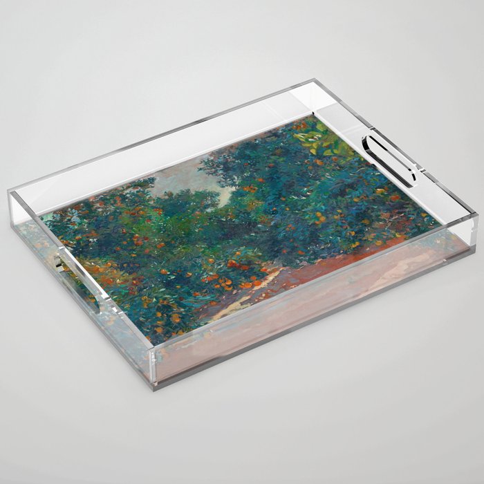 Orange Trees In Alcira byJoaquín Sorolla, 1904 Acrylic Tray Gallery Image 1
