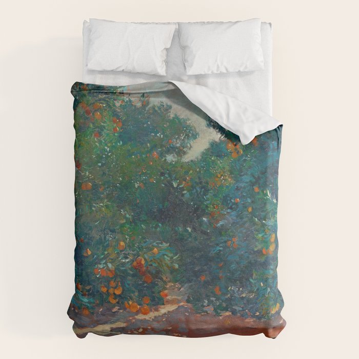 Orange Trees In Alcira byJoaquín Sorolla, 1904 Duvet Cover Gallery Image 6