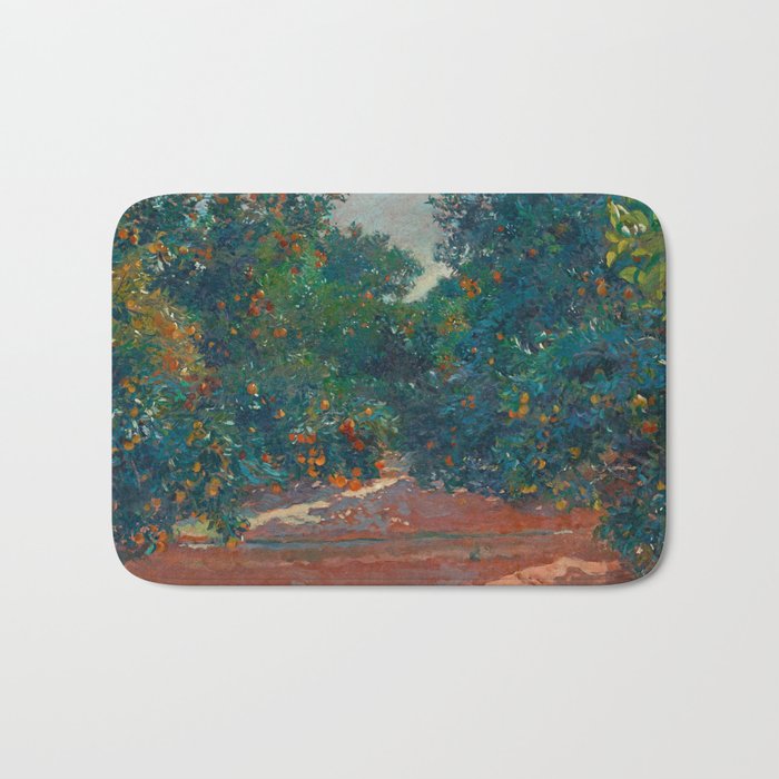 Orange Trees In Alcira byJoaquín Sorolla, 1904 Bath Mat Gallery Image 1