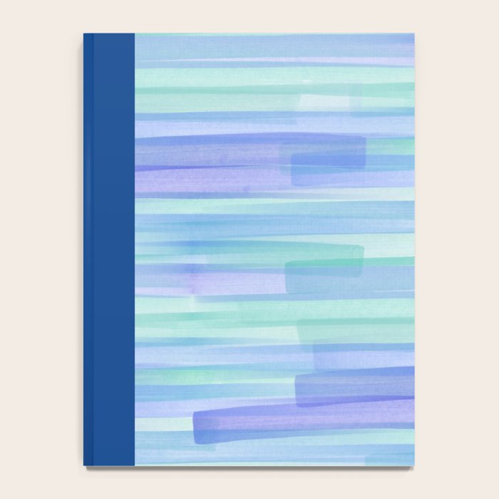 Abstract Watercolor Waves in Cool Blue Notebook Gallery Image 4