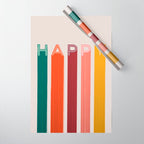 Happy Letters in Retro Colors Wrapping Paper Gallery Image 1