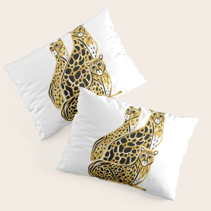 Gold Cheetahs Pillow Sham Gallery Image 3