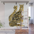 Gold Cheetahs Wall Mural Gallery Image 1