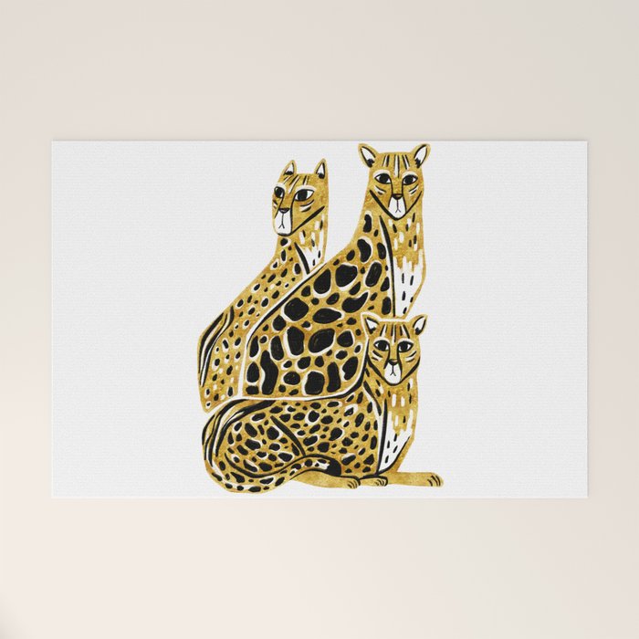 Gold Cheetahs Welcome Mat Gallery Image 1