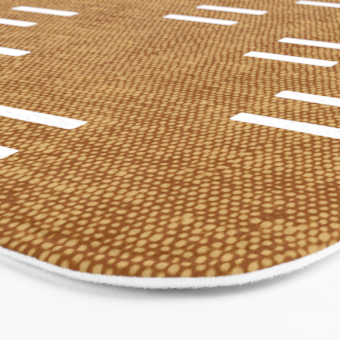 double dash on mustard Bath Mat Gallery Image 3
