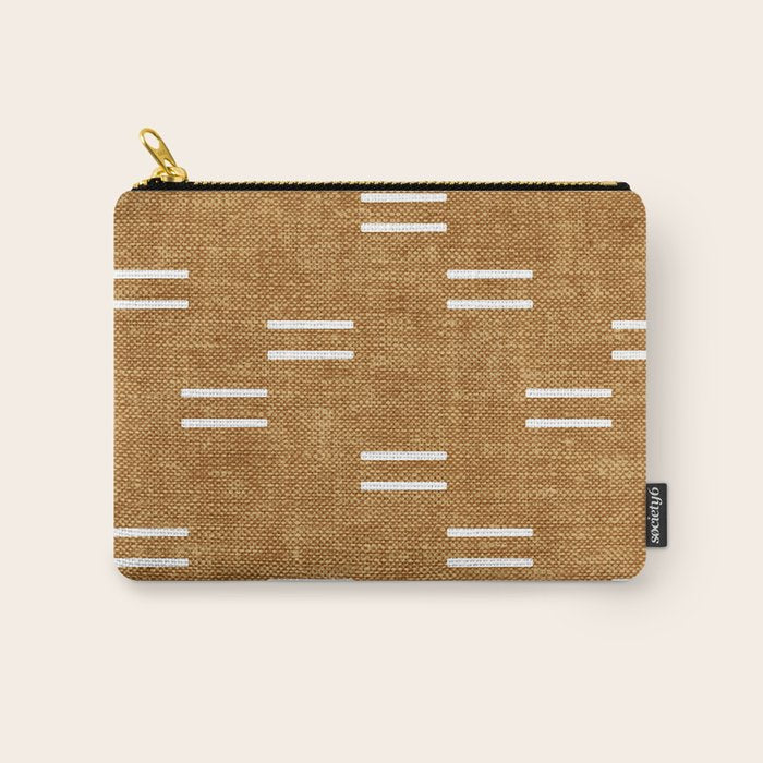 double dash on mustard Carry All Pouch Gallery Image 1