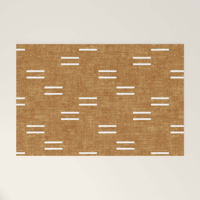double dash on mustard Welcome Mat Gallery Image 1