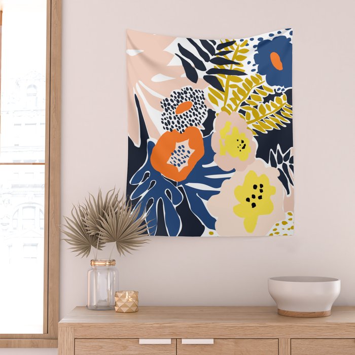 More design for a happy life - high Wall Tapestry Gallery Image 2