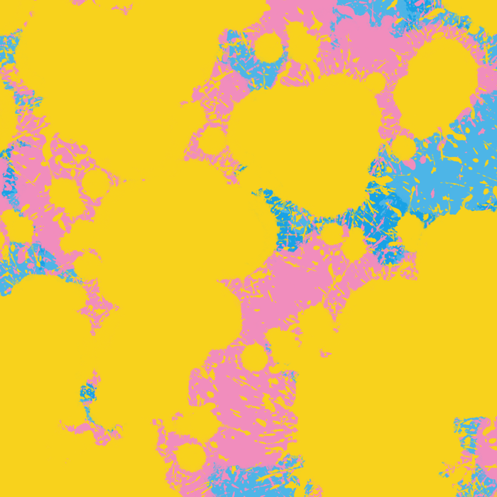 Colorful 80s Paint Spatter Fun Retro Contemporary Abstract in Pink Yellow Blue Coffee Mug Gallery Image 2