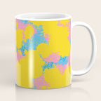 Colorful 80s Paint Spatter Fun Retro Contemporary Abstract in Pink Yellow Blue Coffee Mug Gallery Image 1