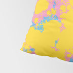 Colorful 80s Paint Spatter Fun Retro Contemporary Abstract in Pink Yellow Blue Pillow Sham Gallery Image 4