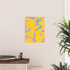 Colorful 80s Paint Spatter Fun Retro Contemporary Abstract in Pink Yellow Blue Poster Gallery Image 2