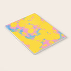 Colorful 80s Paint Spatter Fun Retro Contemporary Abstract in Pink Yellow Blue Notebook Gallery Image 3
