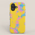 Colorful 80s Paint Spatter Fun Retro Contemporary Abstract in Pink Yellow Blue iPhone Case Gallery Image 1