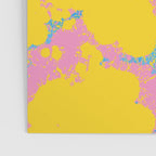 Colorful 80s Paint Spatter Fun Retro Contemporary Abstract in Pink Yellow Blue Poster Gallery Image 3