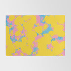 Colorful 80s Paint Spatter Fun Retro Contemporary Abstract in Pink Yellow Blue Rug Gallery Image 2